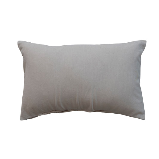 Embroidered Mistletoe Pillow