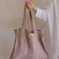 Luxury Linen Tote - Rose Quartz