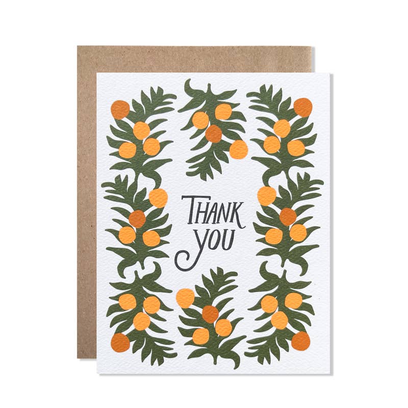 Orange You Glad Thank You Card Set (8)