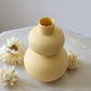 Porcelain Mini Double Apple Vase - Butter Yellow