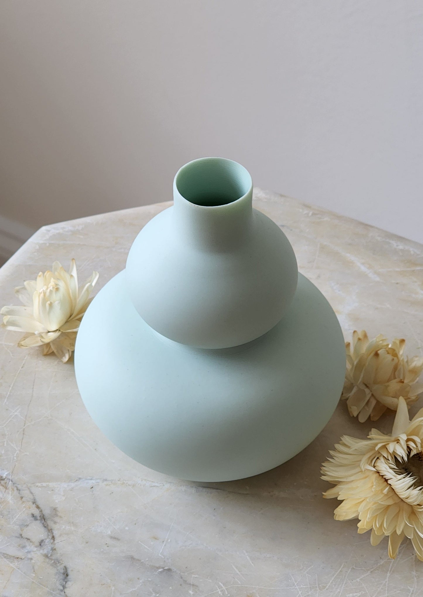 Porcelain Mini Double Gourd Vase - Winter Mint