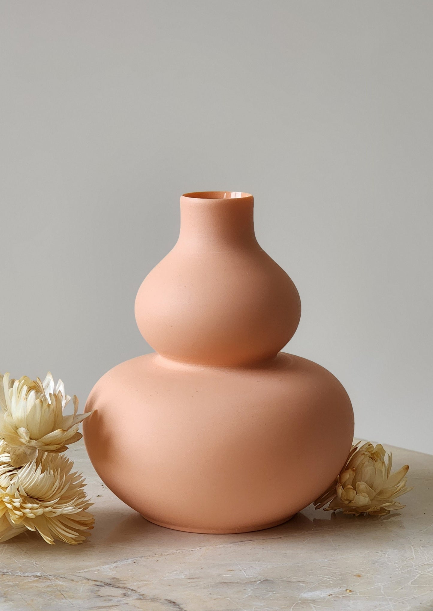 Porcelain Mini Double Gourd Vase - Tangerine