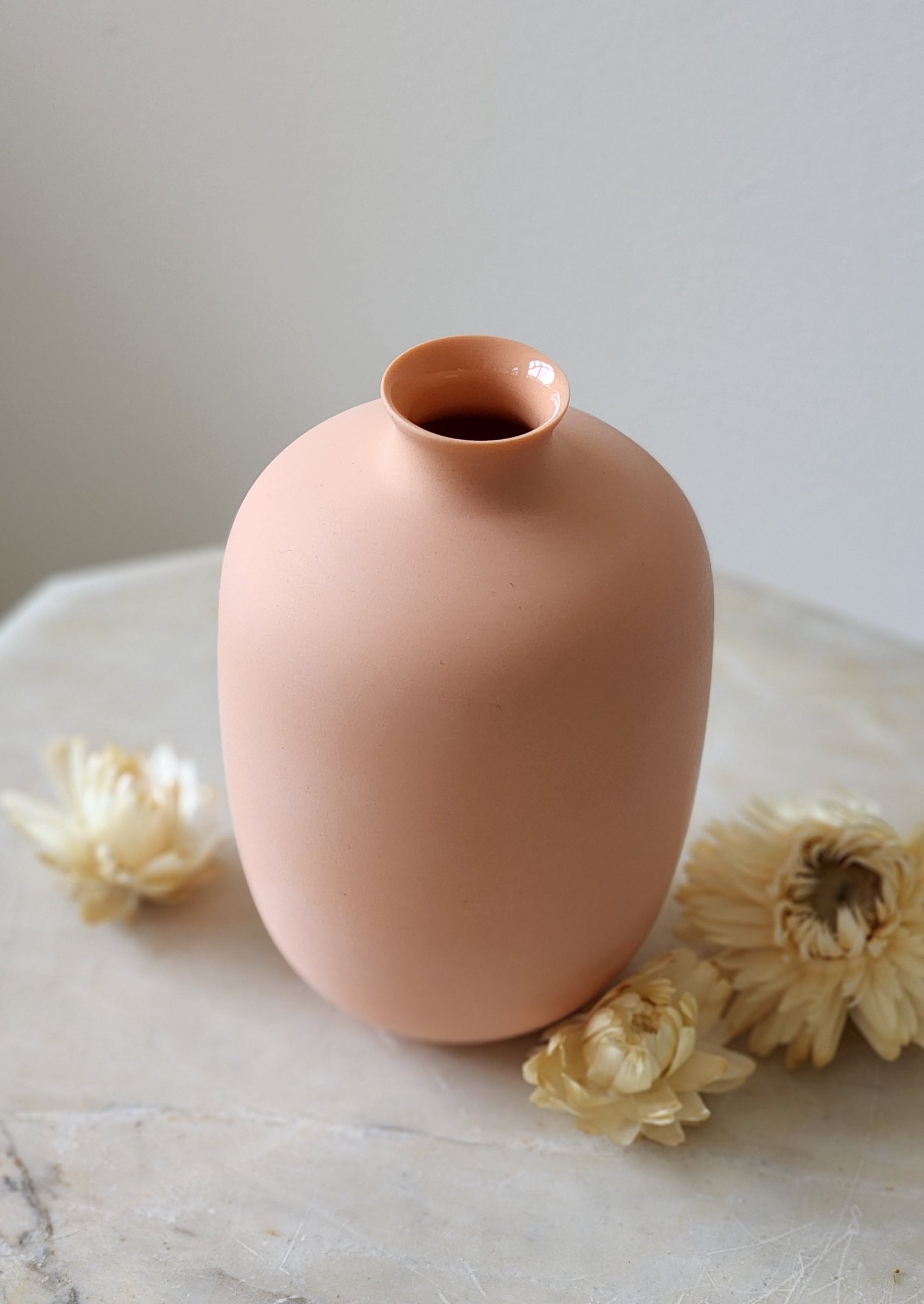 Porcelain Mini Plum Vase - Tangerine