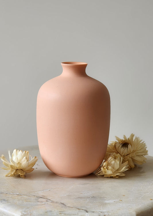 Porcelain Mini Plum Vase - Tangerine