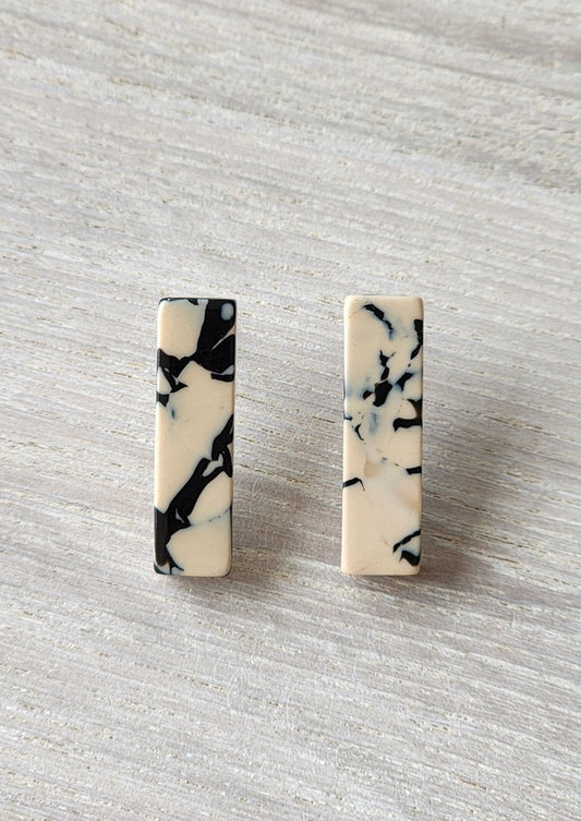 Ivy Studs In Marble