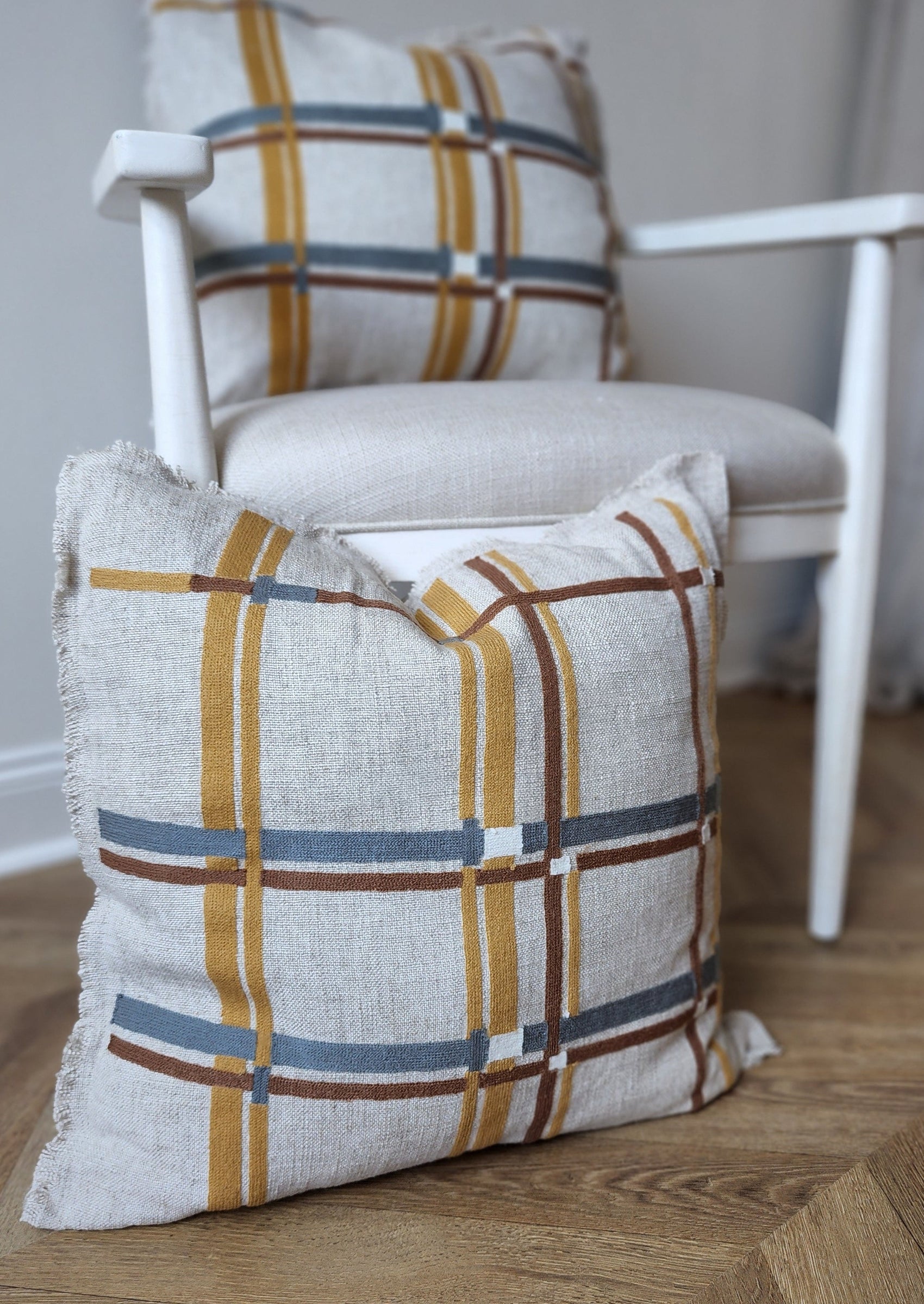 Genie Plaid Pillow - Muted Desert