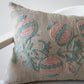 Muted Embroidered Cotton Pillow