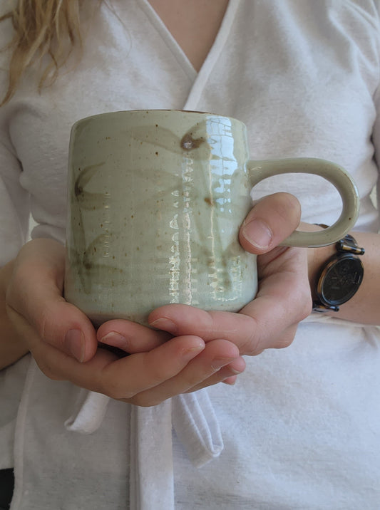 Hand-Painted Stoneware Mug