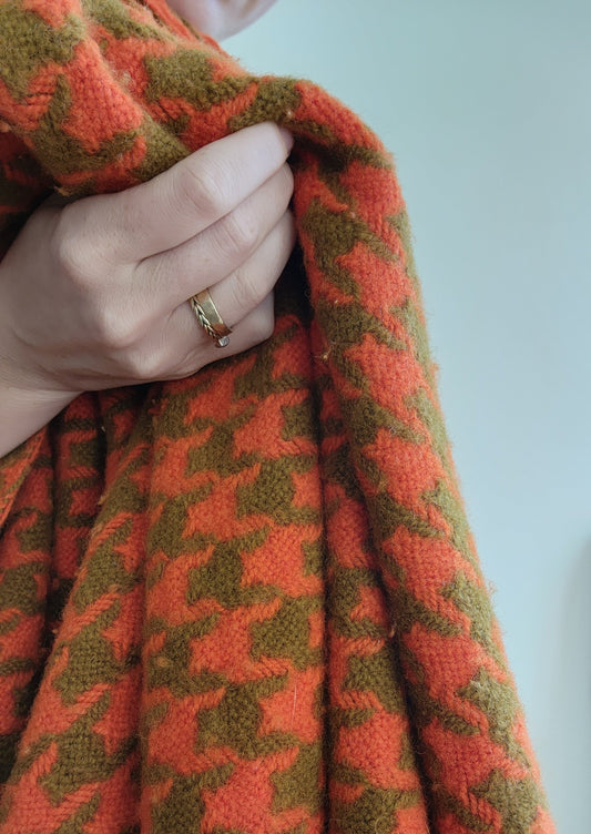 Vintage Pendleton Blanket - Orange and Cocoa