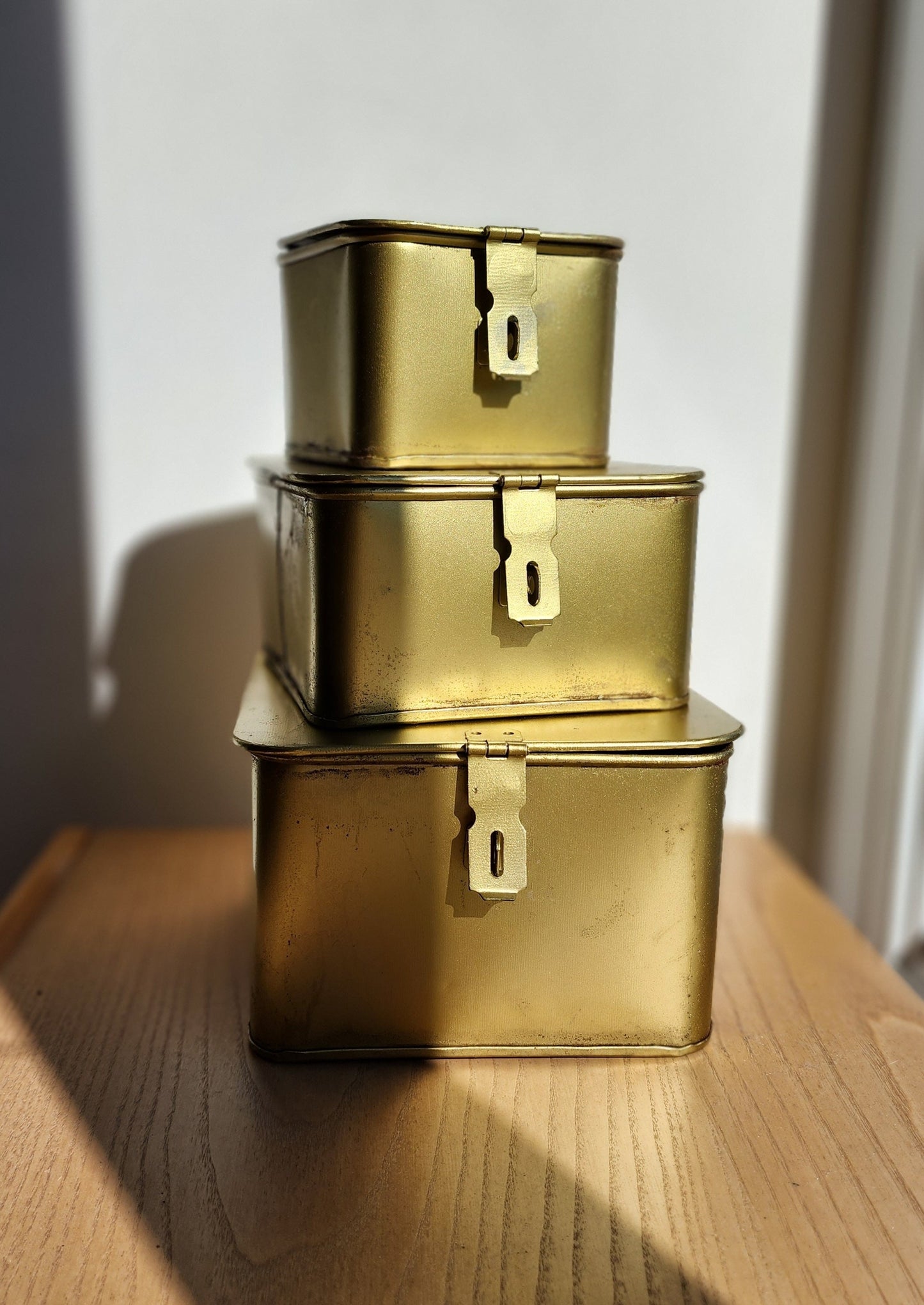 Decorative Metal Nesting Boxes, Set of 3