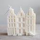 Amsterdam Canal House Set (3 candles)--Cream