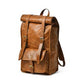 DuVall Leather Rolltop Backpack - Tan