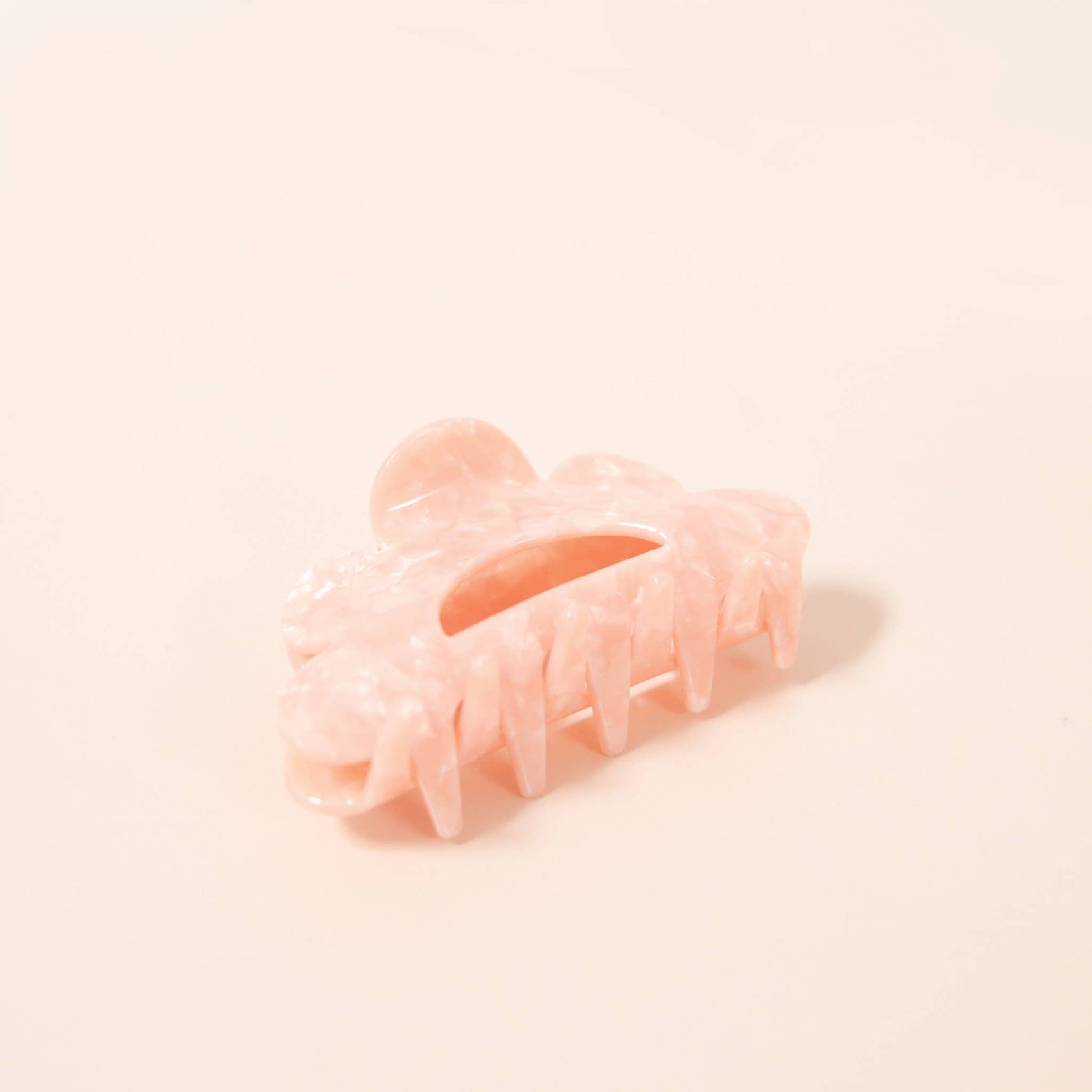 Scalloped Hair Claw - Peach