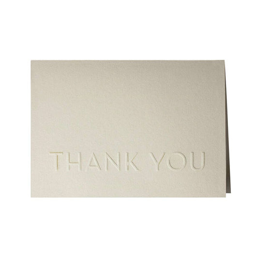 Embossed Thank You Letterpress Card