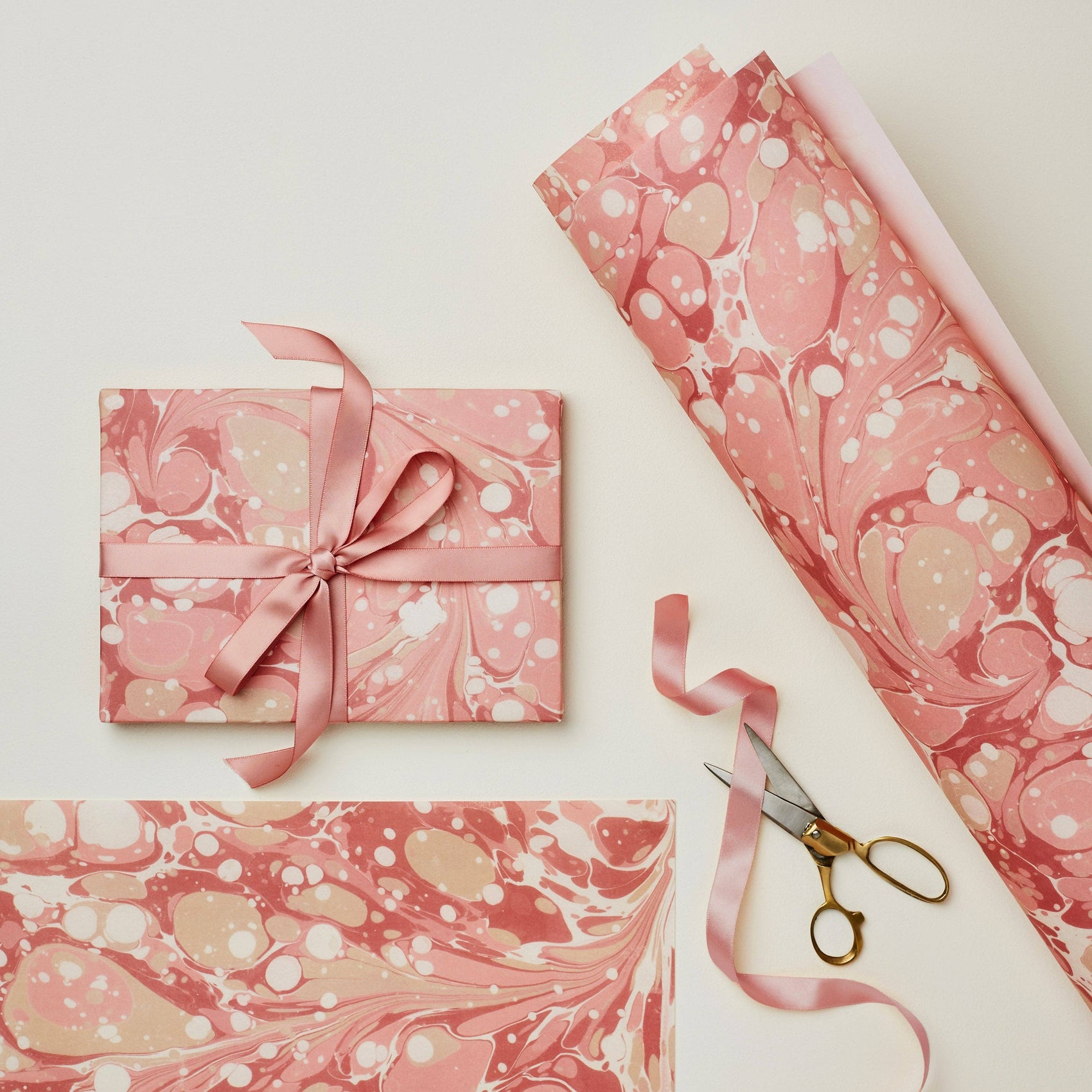 Pink Marble Patterned Paper