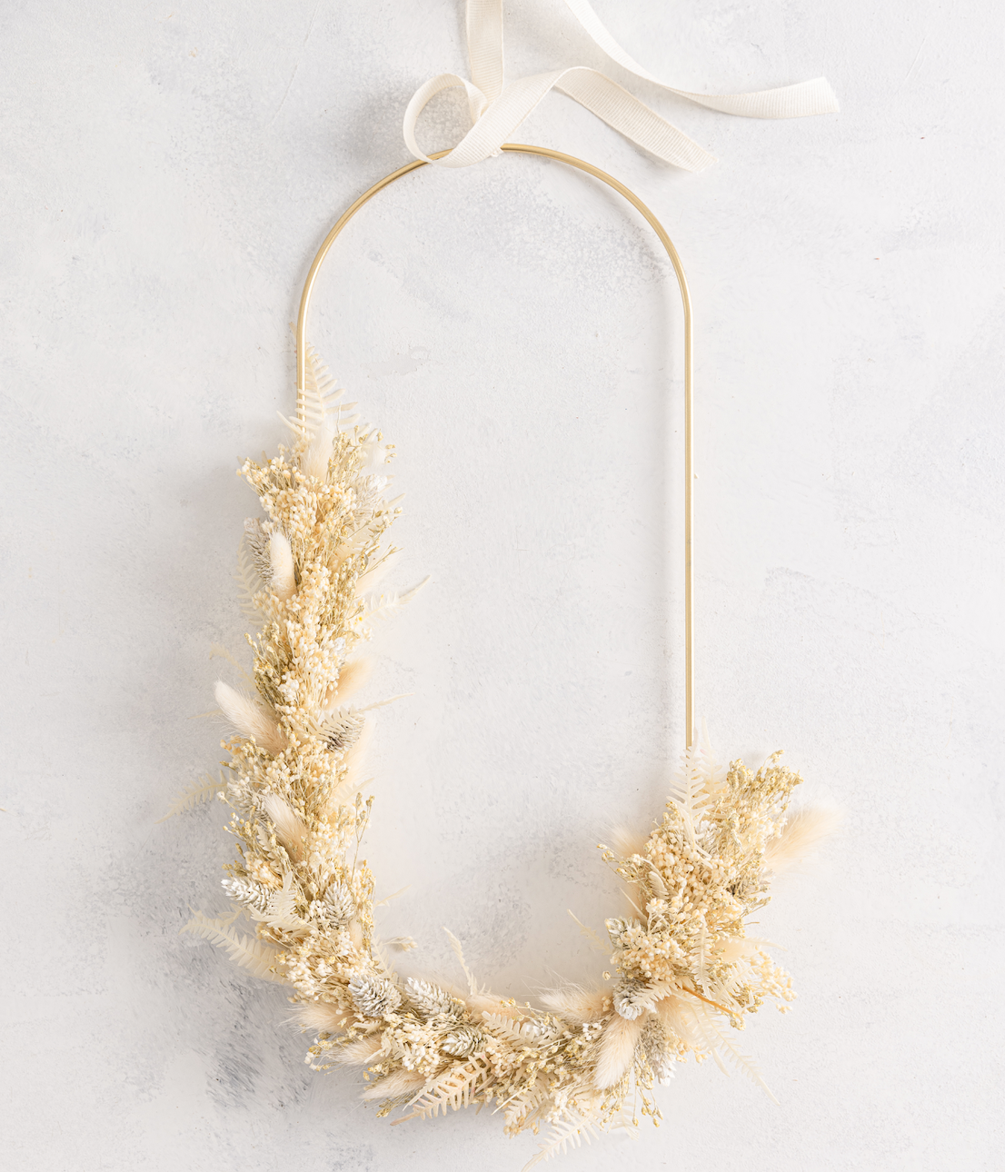 Dried Flower Wreath -- Oval